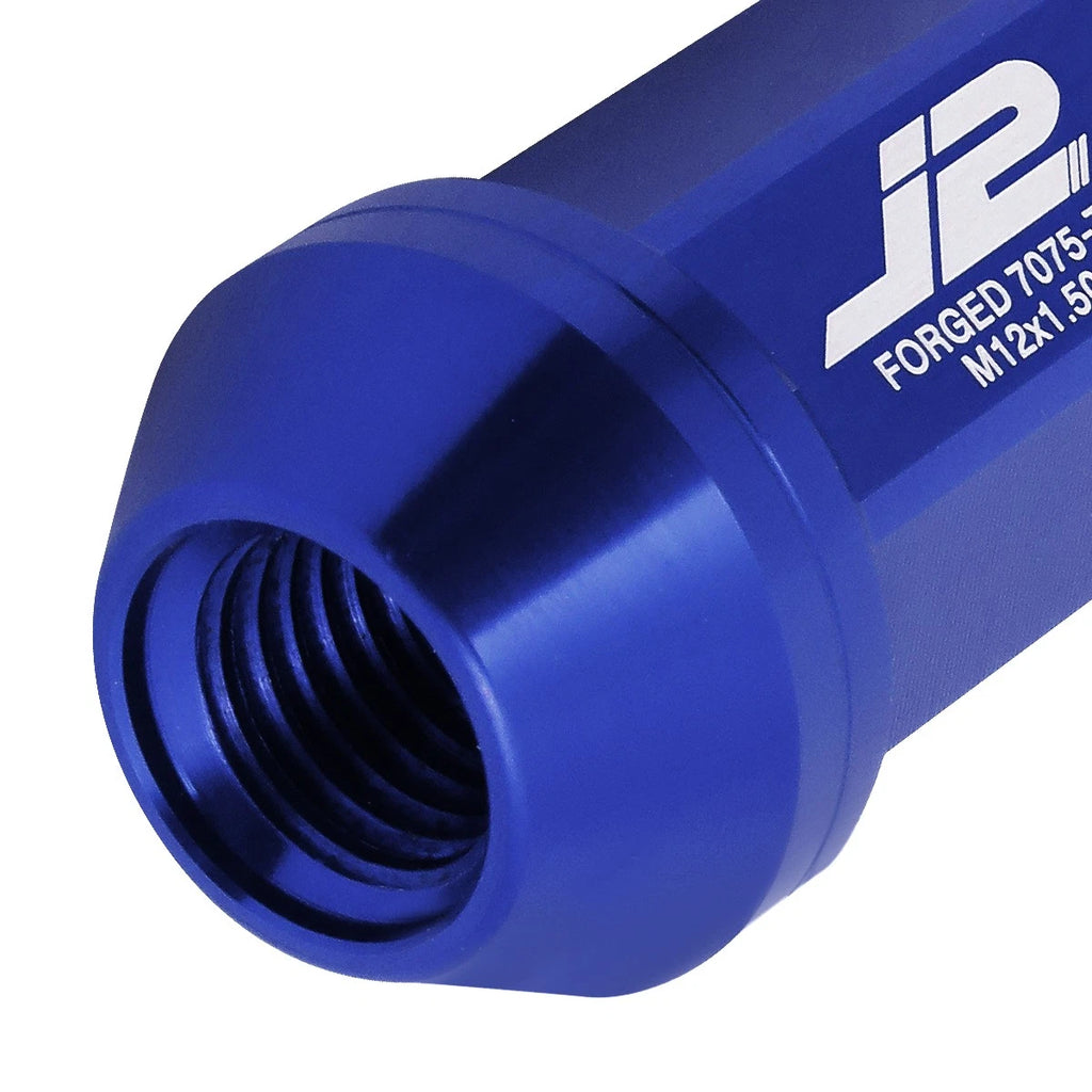 Set of 20 J2 7075 Forged Aluminum M12x1.5 Knurled Top Lug Nuts for
