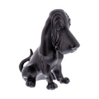 Matte Black Hood Ornament Die Cast Metal for Basset Hound (Universal)