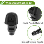 Windshield Washer Nozzle Set with Hose Connector for Honda 