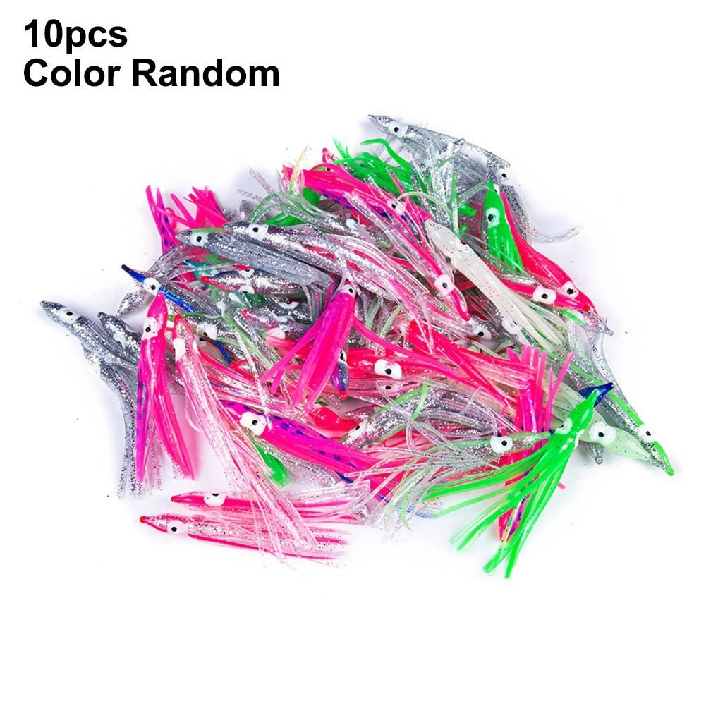 10X Fishing Lures Soft Bait 5cm/7cm/10cm/12cm Mixed Color