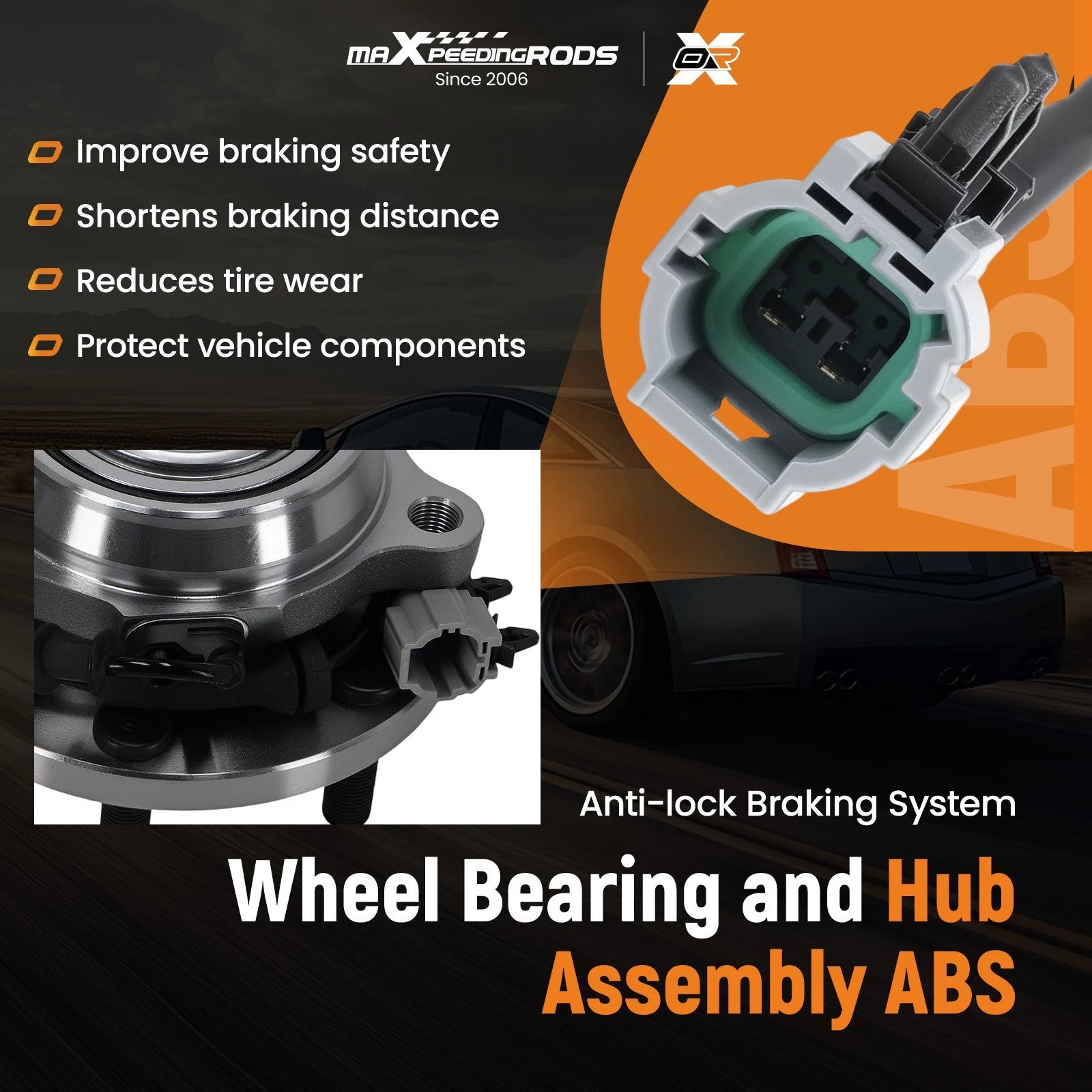 Front LH RH Wheel Hub & Bearing for Nissan Frontier 4x4 (2005–2019) WE61172