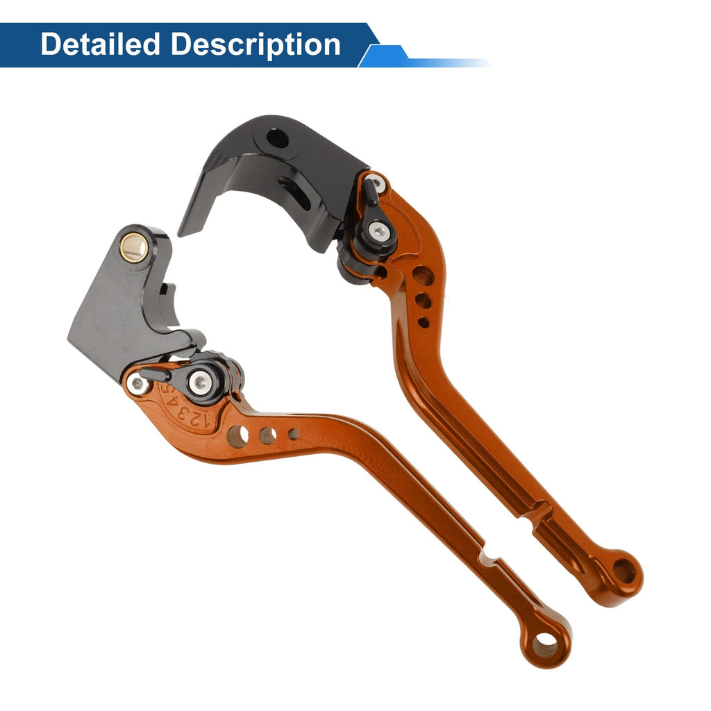 Adjustable Brake Clutch Levers Set for Suzuki GSXR1000 (2005–2006) Orange