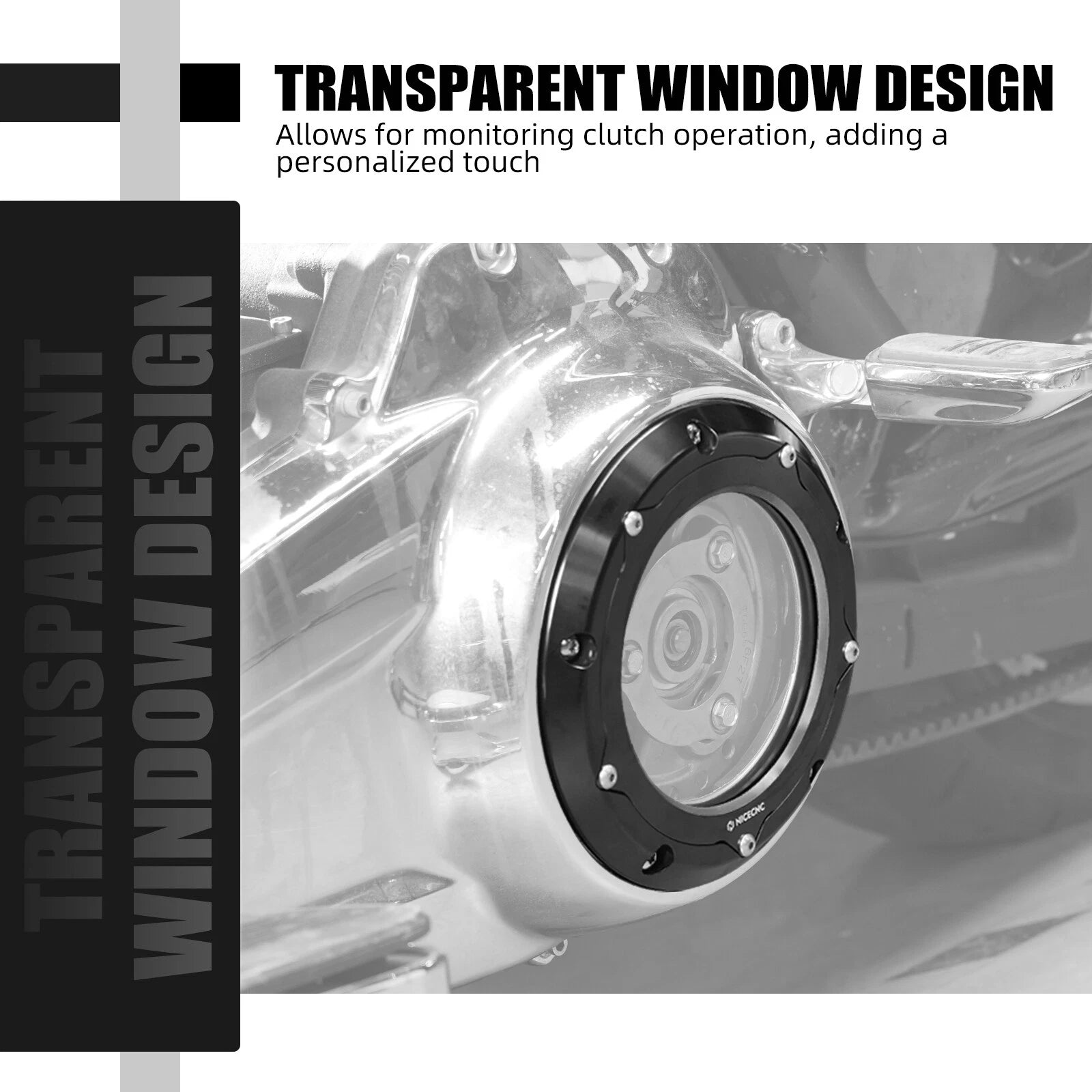 Clear Derby Clutch Cover for Harley M8 CVO Road Glide FLTRXSE (2018–2025)