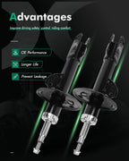 Set of 2 Front Shocks Struts for Scion XD (2008–2014)
