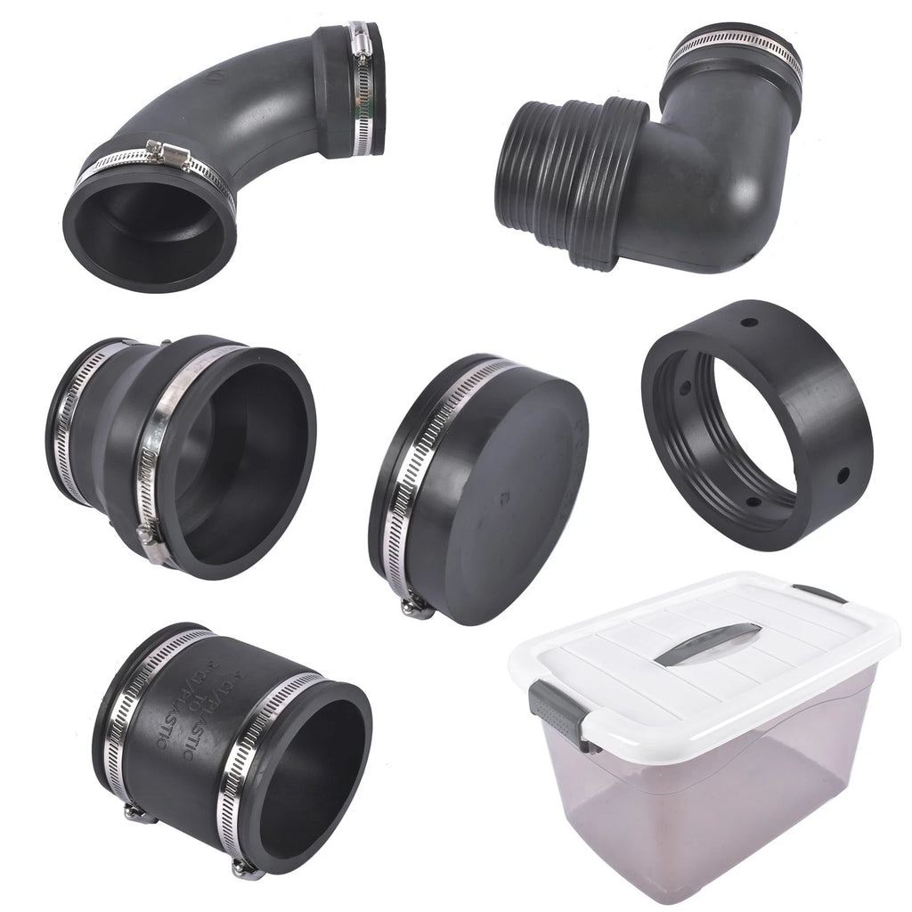 RV Sewer Hose Fittings Adapter Kit for RVs (Fits Various Models)