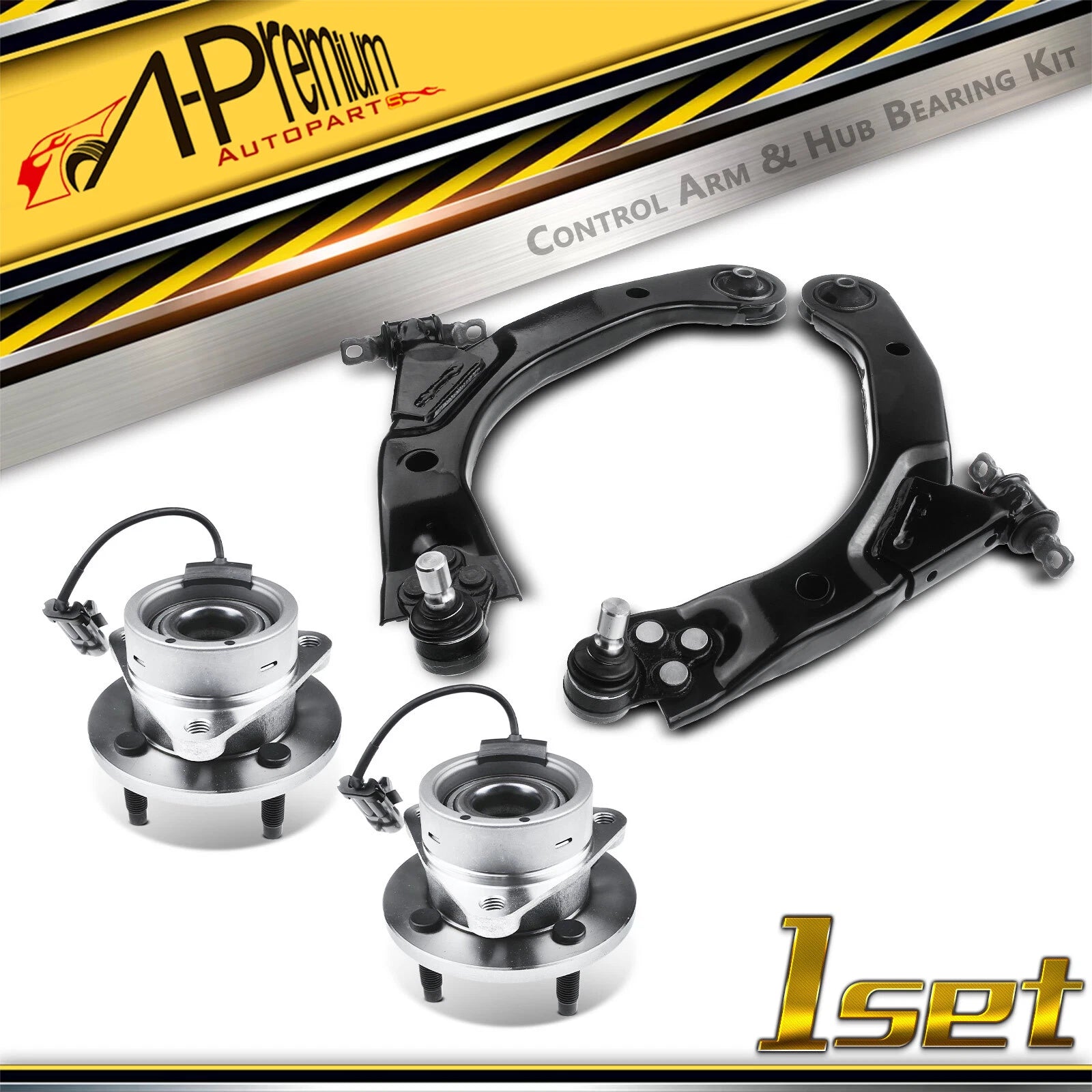 Wheel Bearing Control Arm Ball Joint Kit for Chevy Cobalt Pontiac (2005–2010)