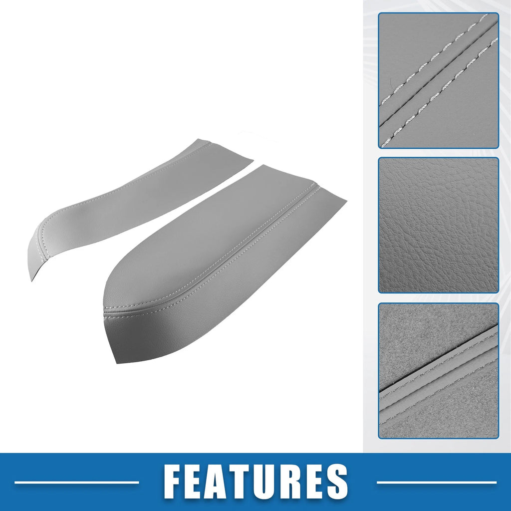 Set of 2 Front Door Panel Armrest Covers for Toyota Prius (2004–2009) Gray