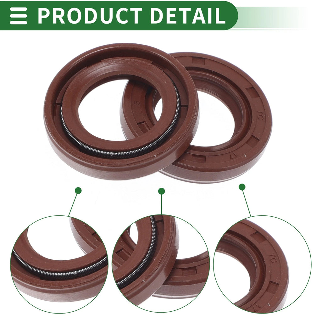 Set of 5 Oil Seal Rotary Shaft Seal FKM Rubber 17x28x5mm