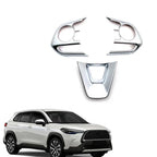 3 x Steering Wheel Frame Cover Trim for Toyota Corolla (2019-2022) Matte Silver