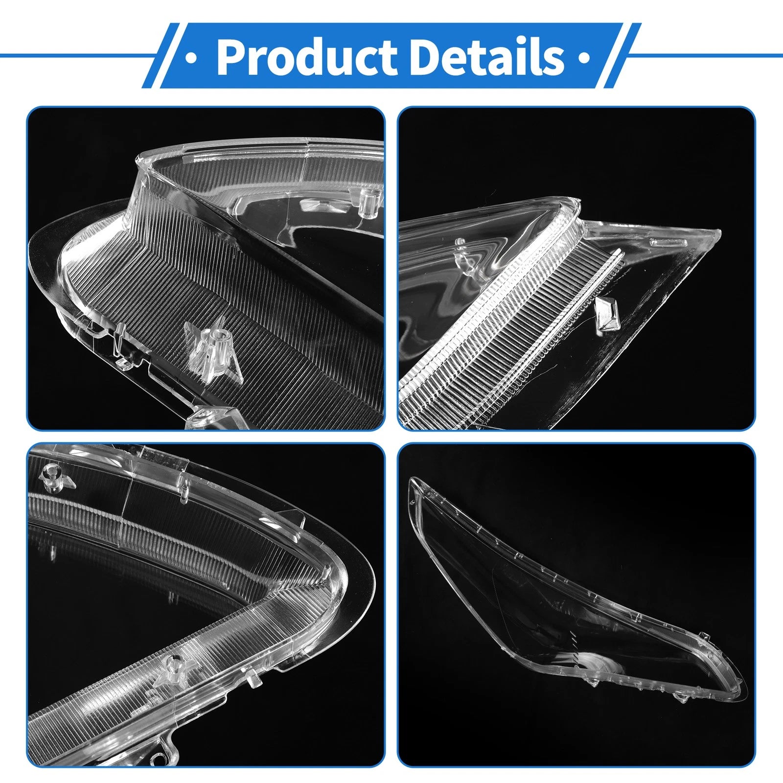 1 Pcs Headlight Lens Cover for Hyundai Sonata (2015–2017) PC Clear