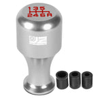 Universal Aluminum Cylindrical Shift Knob for Cars (Silver)