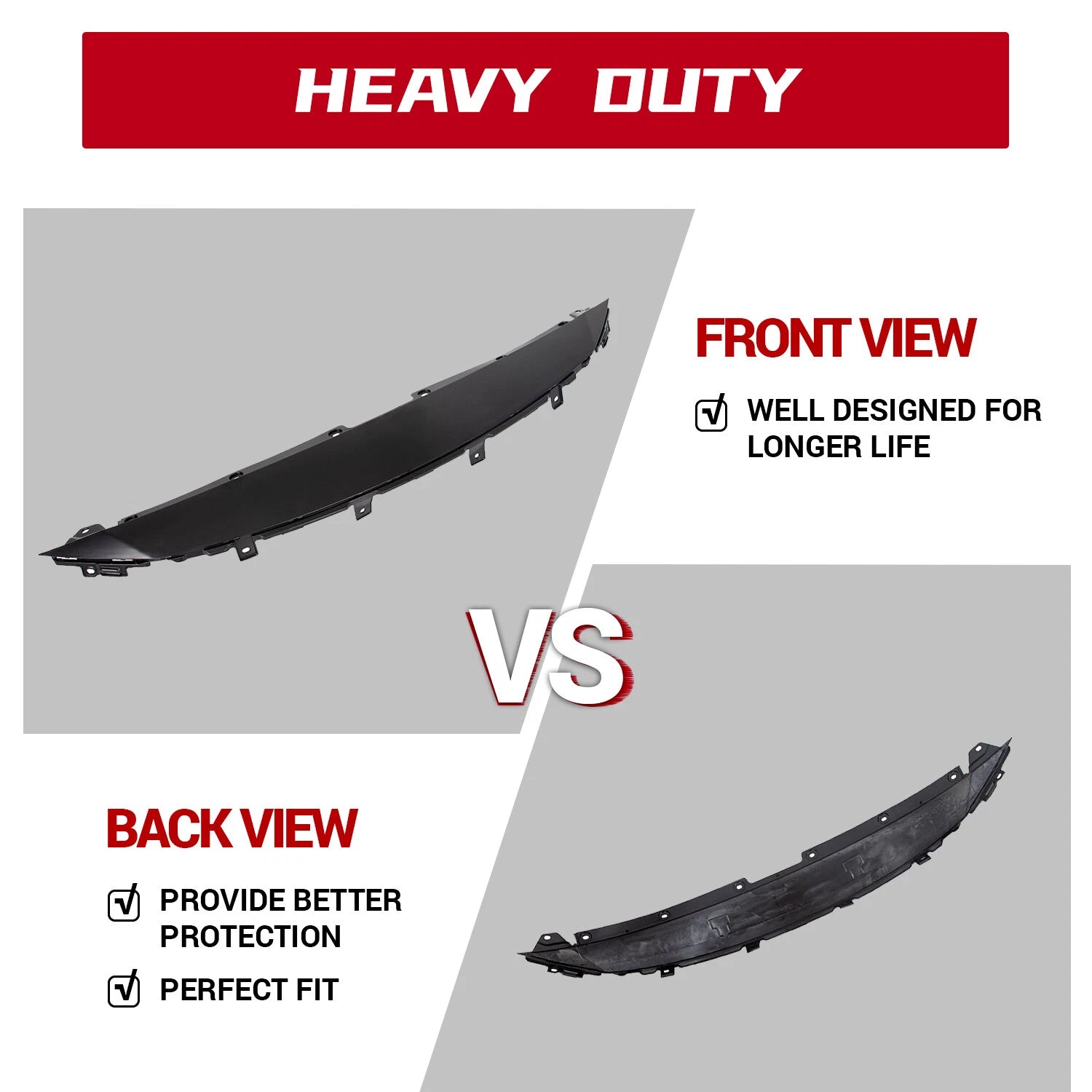 Front Upper Grille Molding for Honda Accord Sedan (2018-2020) Black