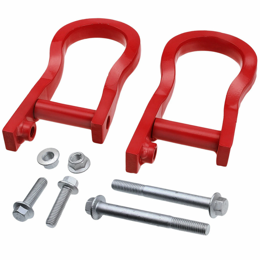 2X Red Tow Hooks for Chevy Silverado 1500 (2007–2018) GMC Sierra 1500