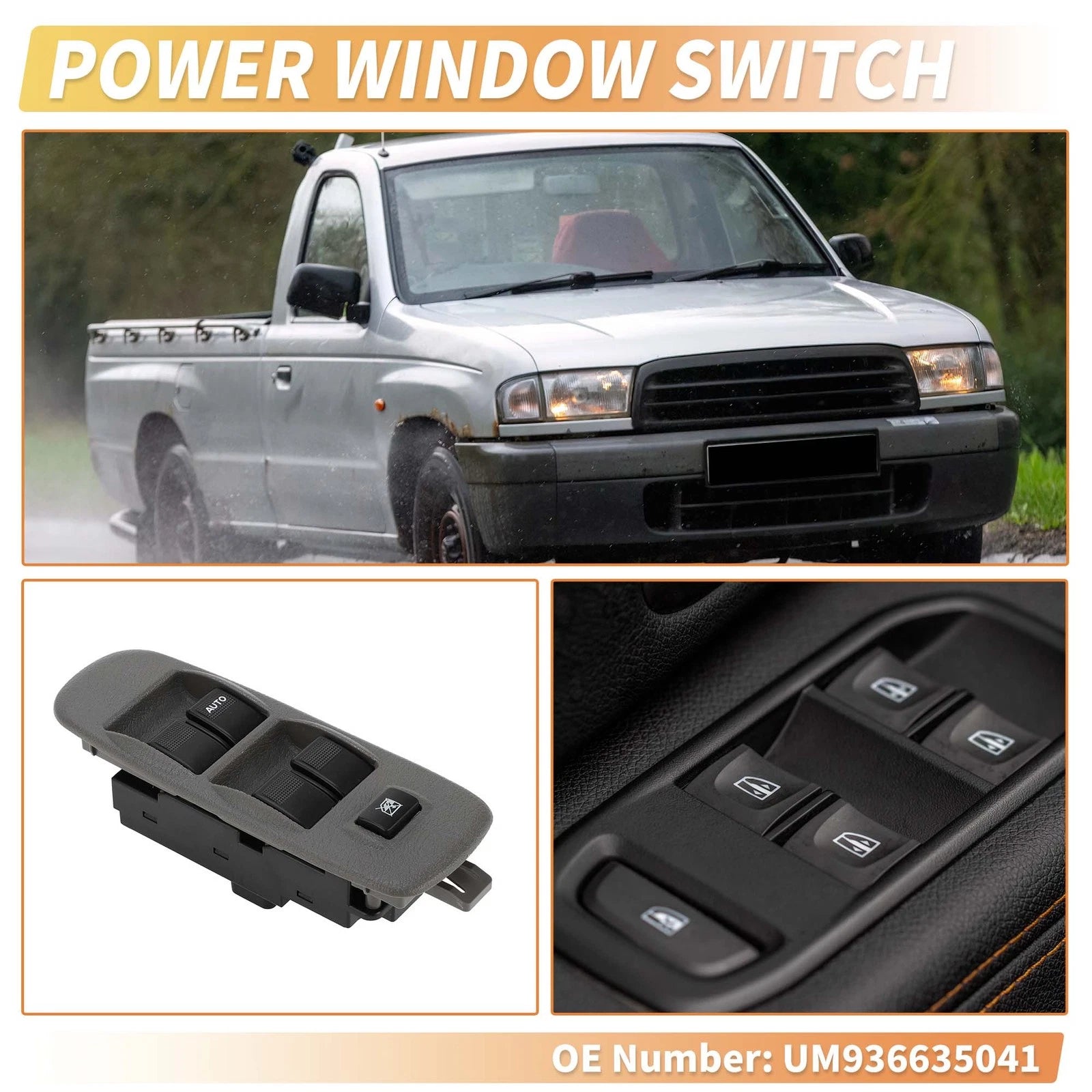Front Right Power Window Switch for Mazda B2500 Bravo Ranger (No. UM936635041)