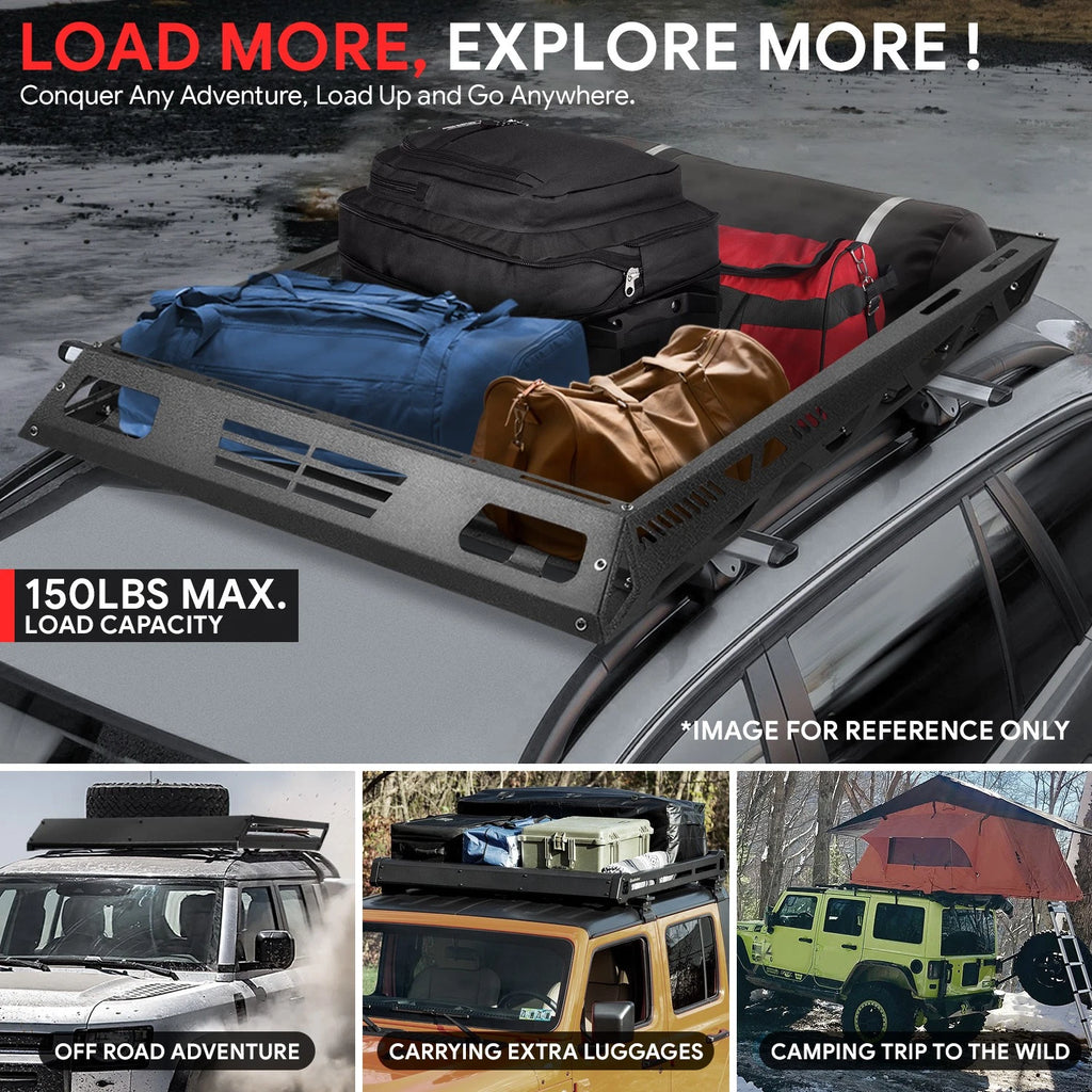 Roof Rack Cargo Carrier Basket for SUV Truck (55" x 41") Black