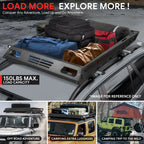 Roof Rack Cargo Carrier Basket for SUV Truck (55" x 41") Black