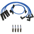 NGK Wire Set & Bosch 4 Double Platinum Spark Plugs for Mustang Ranger (L4)
