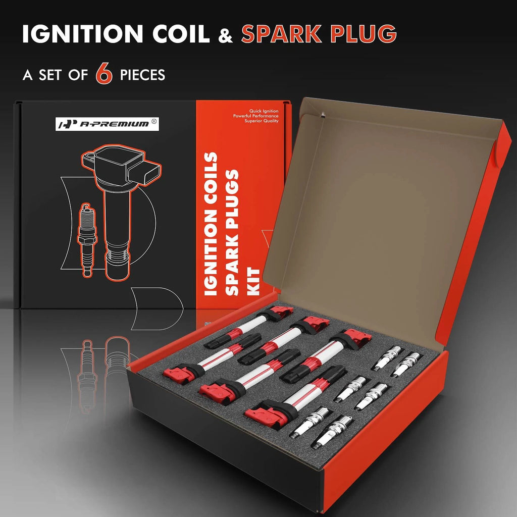 Set of 6 Ignition Coils & Iridium Spark Plugs for BMW 325Ci 325i 525i 330i (2001–2006)