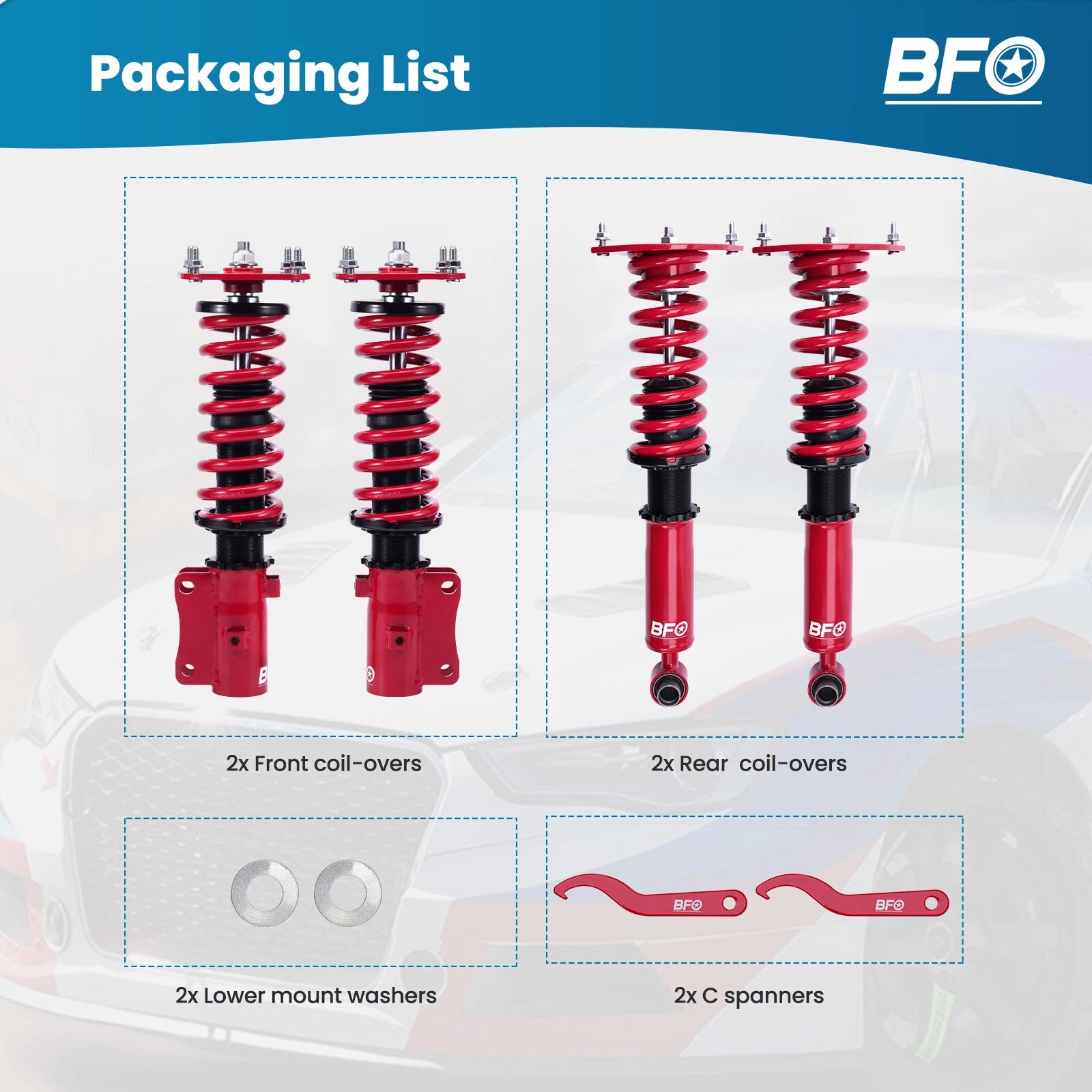 Coilovers for Mazda RX7 FC FC3S (1985–1992) Adjustable Height