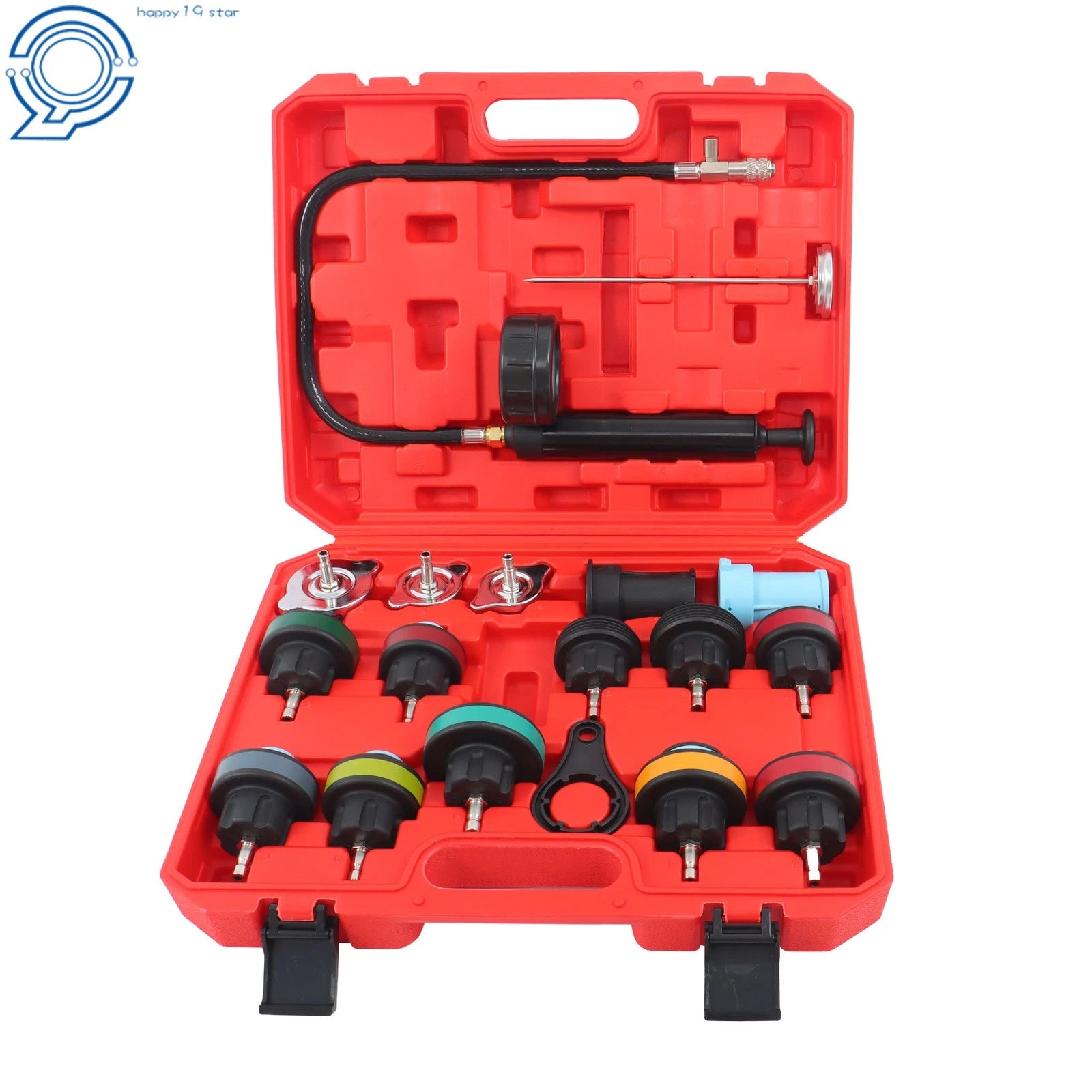 18pcs Universal Cooling System Leak Tester Tool Kit for Cars