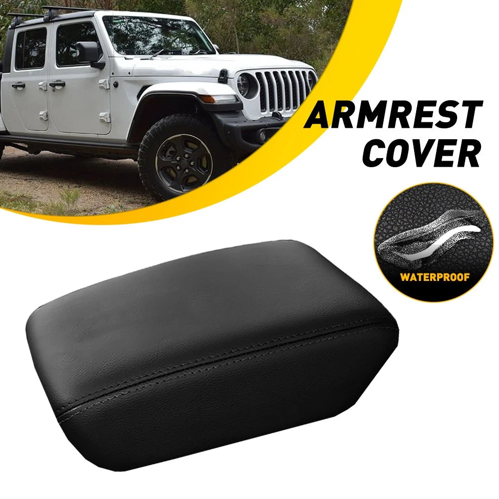 Leather Middle Console Lid Armrest Cover for Jeep Wrangler JL JLU (2018–2024) EPY