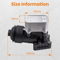 Oil Filter Housing w/ Filter & Cooler for VW Audi Seat Skoda 2.0L (2010–2023)