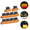Pack of 10 Orange Amber Side Marker Lights for Trucks and Trailers