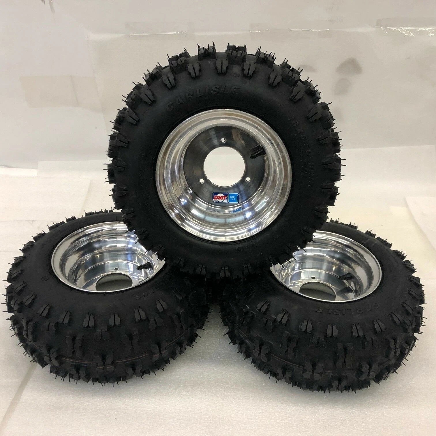 Set of 2 Polished Aluminum Wheels Rims for Honda ATC 70 (1970–1985)