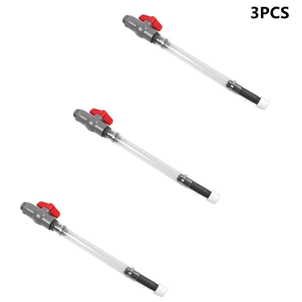 3PCS 14" Racing Fuel Jug Filler Hose with Shutoff Valve for Universal Use