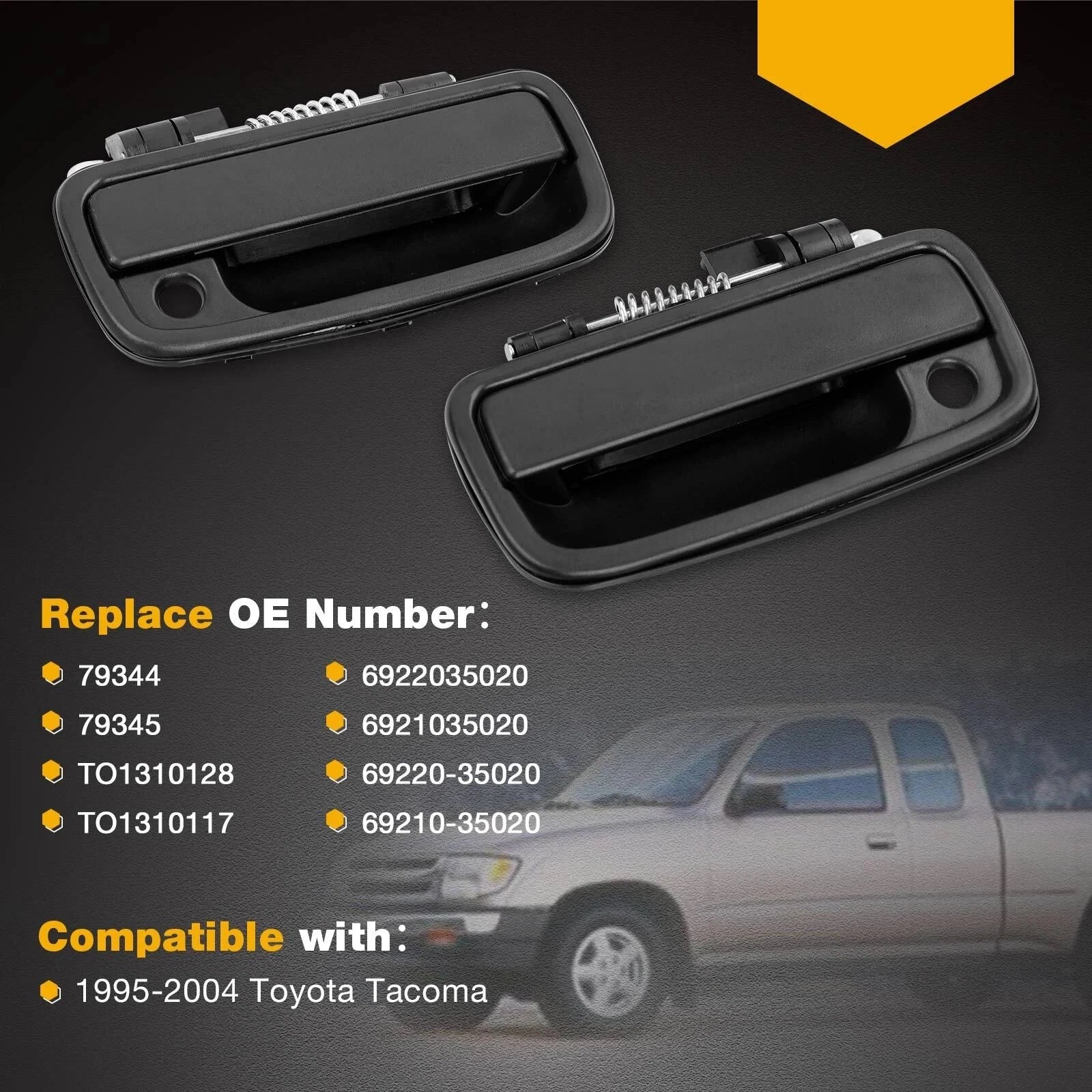 Tailgate Door Handle Lock Cylinder Key for Toyota Tacoma (1995-2000)