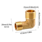 Brass Copper Elbow 6" to 4" Male Thread 90° Right Angle for Water