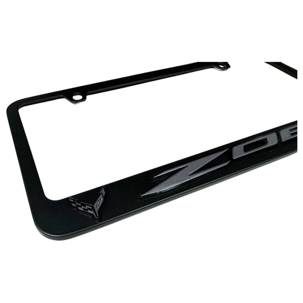 License Plate Frame Black OEM Style for Chevrolet Corvette C8 Z06 (2020–2024)
