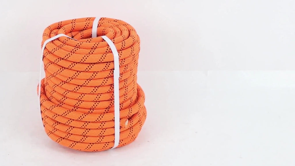 3/4" x 120' Bull Rope for Arborist (8626 lbs) - Orange & Black Polyester