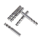 Set of 5 Carbide 3 Flute End Mills 3/8" Regular Length