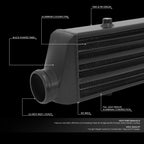 Full Aluminum Turbo Intercooler for - 27.25"x7"x2.75"