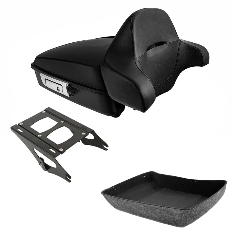 Matte Chopped Trunk Mount Rack for Harley Touring Street Road Glide (2014–2026)
