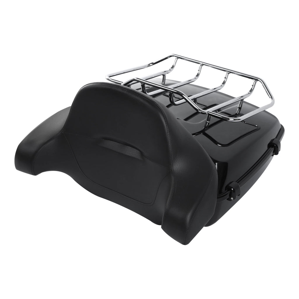Chopped Trunk Backrest Pad & Mount Rack for Harley Touring Road Glide (2014–2025)