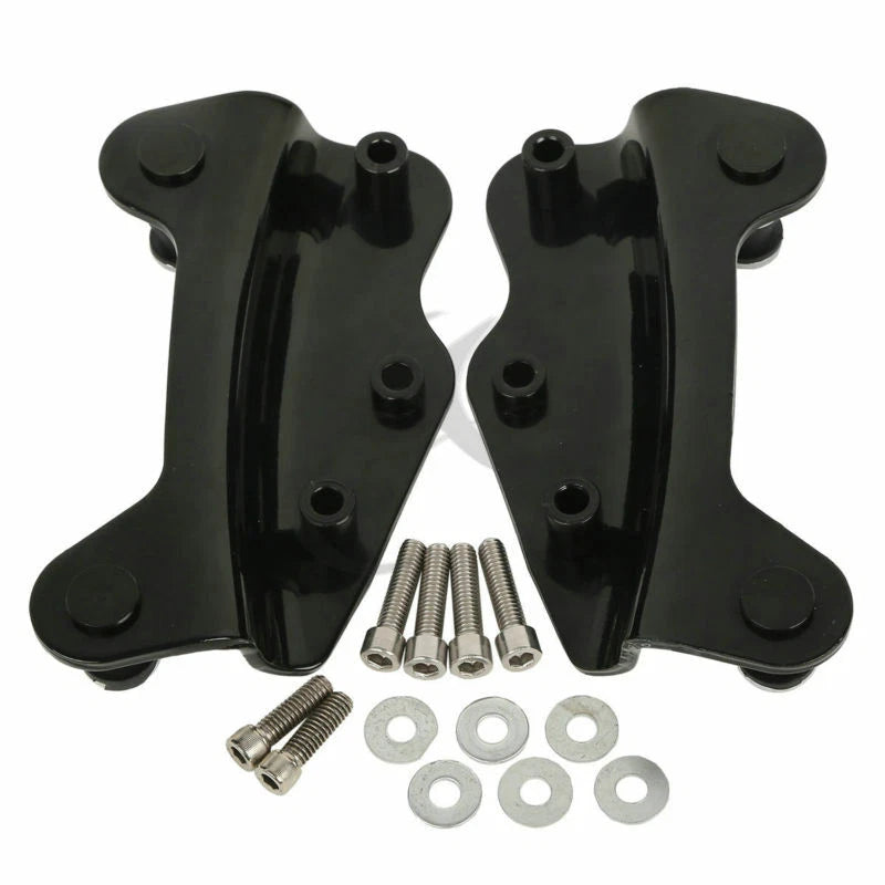 Set of 4 Docking Hardware & Backrest Sissy Bar for Harley Road Glide (2009–2013)