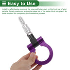 Front Rear Tow Hook Set for Ford Focus (1998–2025) 15.6mm Aluminum Alloy Purple