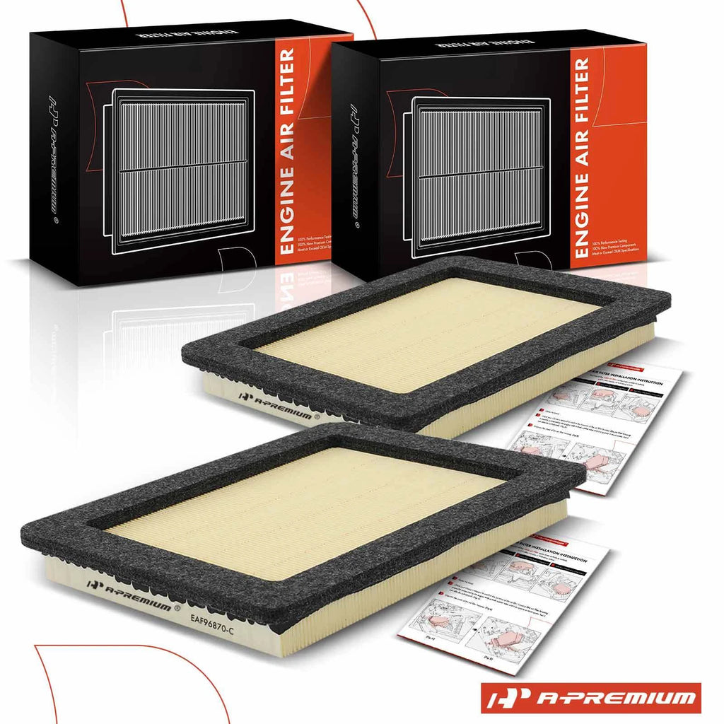 2X Engine Air Filter for Ford F-150 (2004–2008) F-250 F-350 Super Duty (2005–2007)