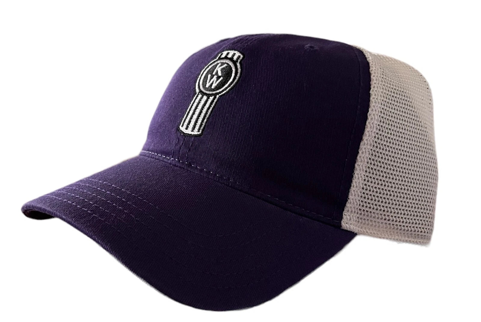 Kenworth Trucks Snapback Cap Hat - Purple White Mesh
