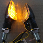 2X Carbon LED Turn Signal Lights for Universal Motorcycle (Dual Sport)