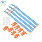 Set of 2 Trailer Ratchet Straps for E-Track Wheel Chock (8')