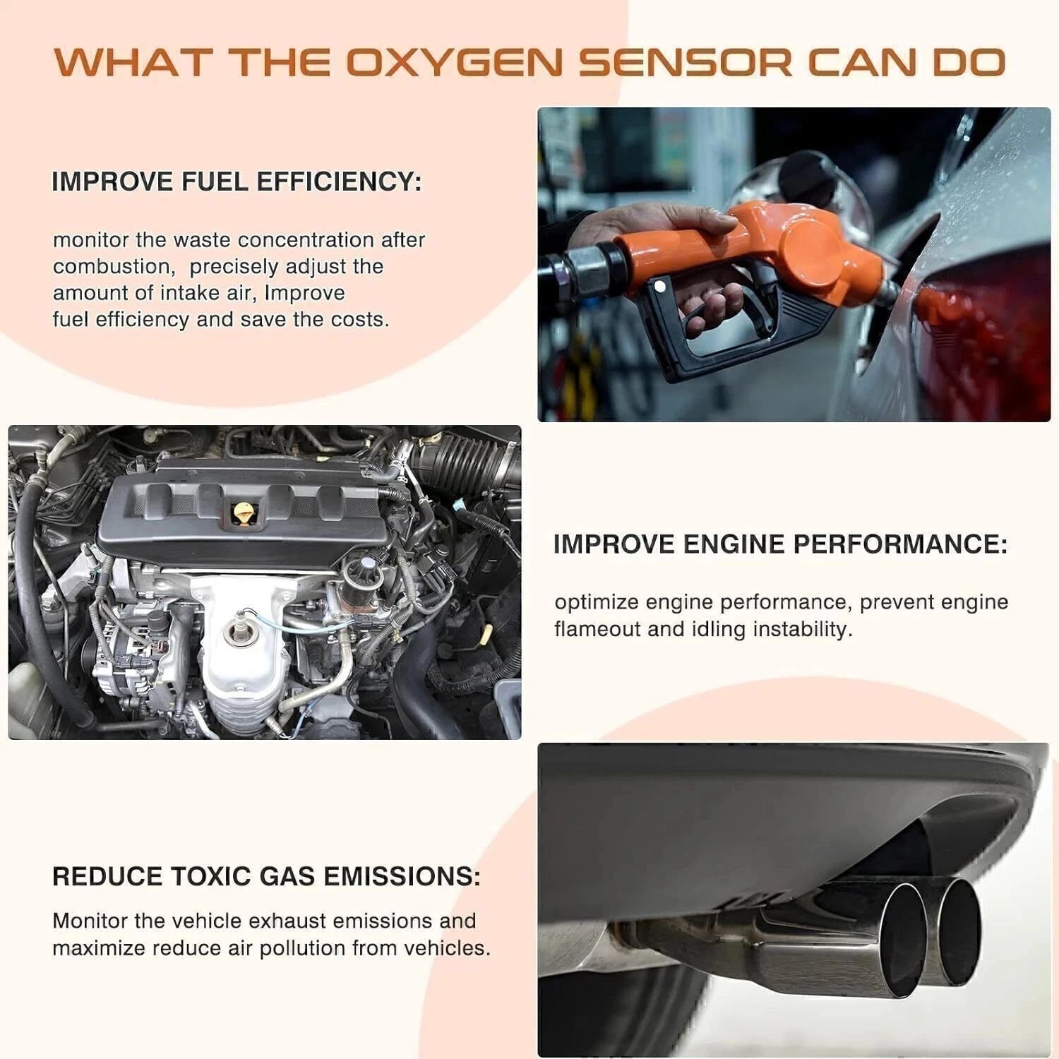 4X Oxygen O2 Sensor for Chevrolet GMC Silverado 1500 (1996–2002) 234-4012 234-4018