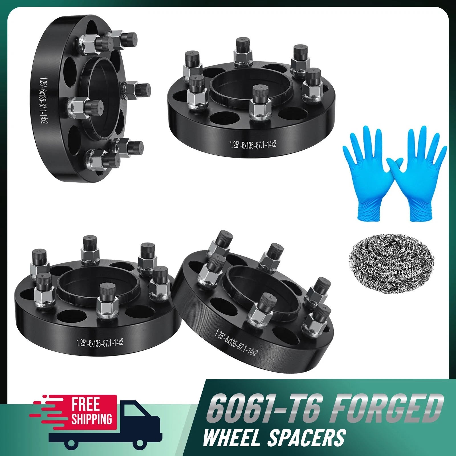 6x135 Hubcentric Wheel Spacers 14x2 for Ford F-150 (2004–2014)