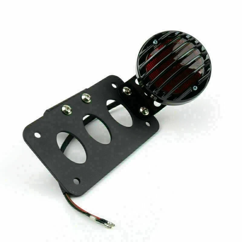Round Rear Tail Brake License Plate Taillight for Bobber AV