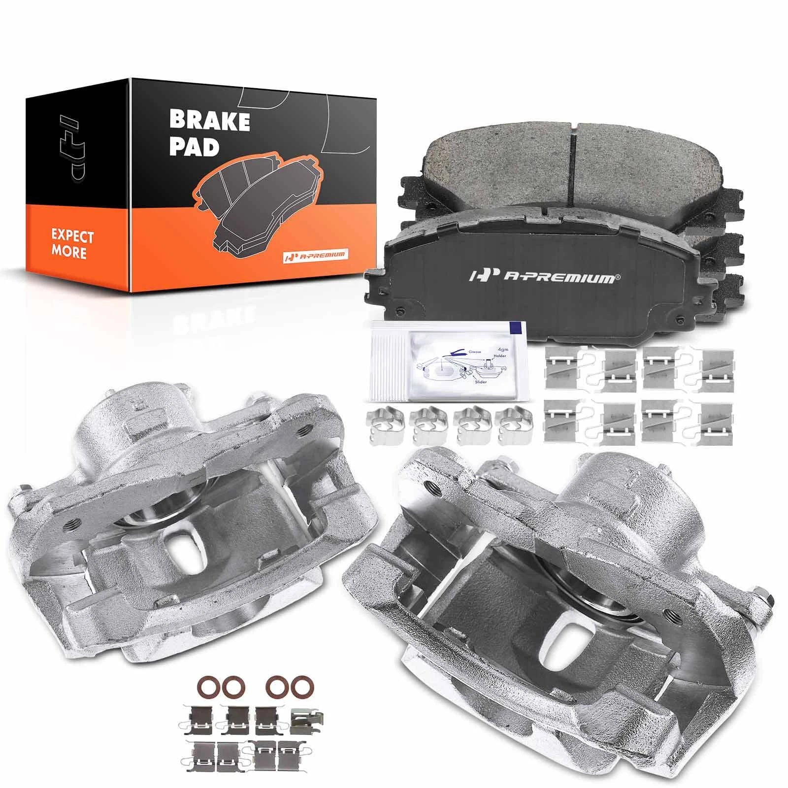 Front Brake Calipers and Pads for Toyota Prius V RAV4, Lexus (2012–2015)