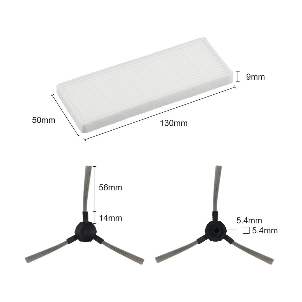 Set of 1 Filters Side Brushes for Blaupunkt