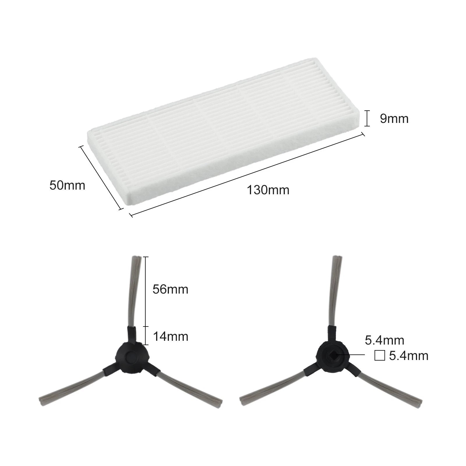 Set of 1 Filters Side Brushes for Blaupunkt