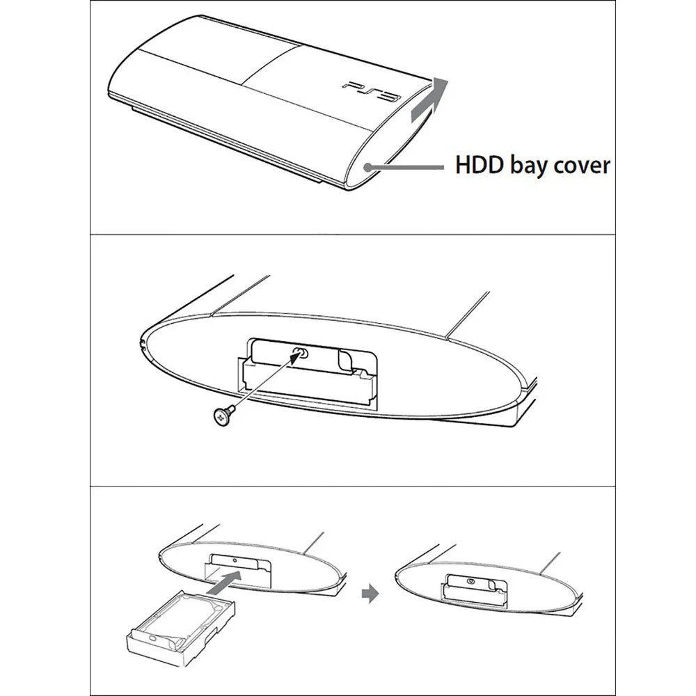 Super Slim HDD Mounting Bracket with Screws for PS3 Slim (2009-2016)